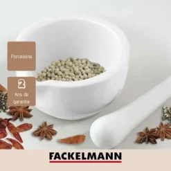 Mortlar & Mortelstötar-Pilon Mortier - Fackelmann - 45442 - Porslin - 12x6,5cm - 2 stycken