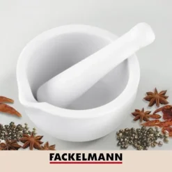 Mortlar & Mortelstötar-Pilon Mortier - Fackelmann - 45442 - Porslin - 12x6,5cm - 2 stycken