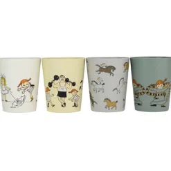 Kaffe- & Teserviser-Pippi Cirkus Samlarkoppar 4-pack Rätt Start