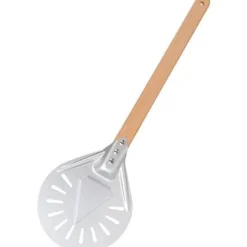 Pizzaspadar-Pizzaspad med 7 tums trähandtag, aluminium pizzaspad med trähandtag 60 cm lång