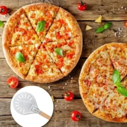 Pizzaspadar-Pizzaspad med 7 tums trähandtag, aluminium pizzaspad med trähandtag 60 cm lång