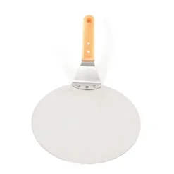 Pizzaspade - Bakspade - Rund - Rostfritt stål - För pizza, paj och tårta - Silver