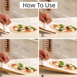 Pizzaspadar-Pizzaspade med non-stick pizzaöverföring 60x36cm