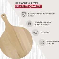 Pizzaspadar-Pizzaställ och tarte flambée i trä 30 cm Fackelmann Wood Edition