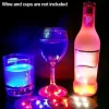Glasunderlägg-PLACEMAT, Färgglad--10st Mini LED-ljusunderlägg Julljusdekaler Nattklubb Bar Party Favor Vase