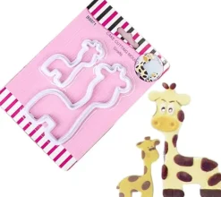 Kakformar-Plastformar för sockerpasta Giraff 2 st. formar