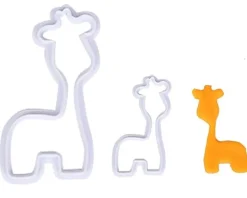 Kakformar-Plastformar för sockerpasta Giraff 2 st. formar