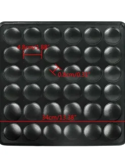 Poffertjes-/Minipannkaksmaskin - Elektrisk Bordsmodell - 36 Hål - Gjutjärn Med Nonstickbeläggning - 1 kW - Termostat 50–300 °C - För Hem & Café