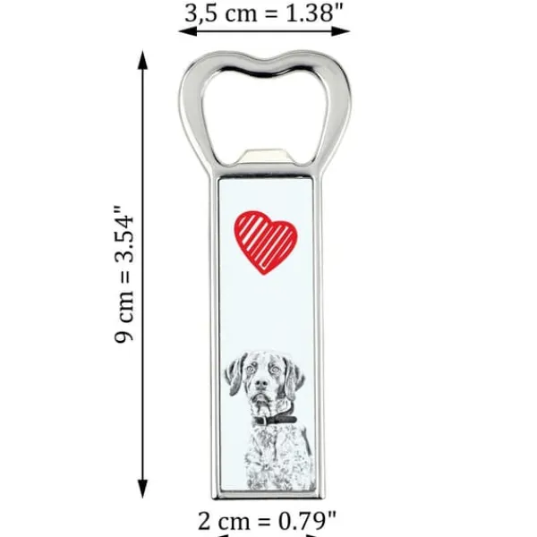 Drinkshakers & Drinkverktyg-Pointer II - flasköppnare med en hund, personlig kylöppnare, unik present till en man från Art-Dog