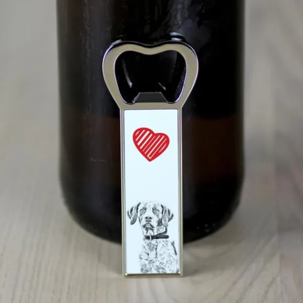 Drinkshakers & Drinkverktyg-Pointer II - flasköppnare med en hund, personlig kylöppnare, unik present till en man från Art-Dog