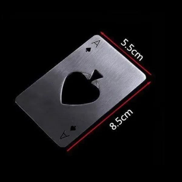 Drinkshakers & Drinkverktyg-Poker En formad vinölöppnare i rostfritt stål