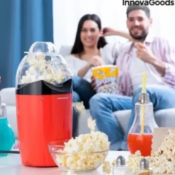 Popcornmaskin - InnovaGoods - PopCot - Röd - 1200 W - Kompakt design - Varmluft