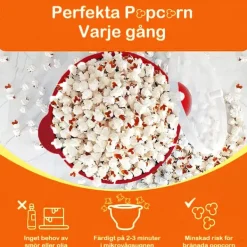 Popcornmaskin / Popcornskål - Gör popcorn i mikron