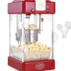 Popcornmaskin 300W 2,5 Oz, Bordsskiva, Röd, Snabb och Lätt Att Använda, Perfekt för Filmkvällar och Fester