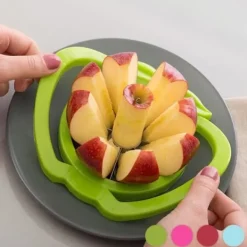 Matskalare & Urkärningsverktyg-Äppelskärare lätt att skära redskap * Mått: 17,5 x 14,5 x 4 cm * Material: rostfritt stål och PVC * Färg: al...