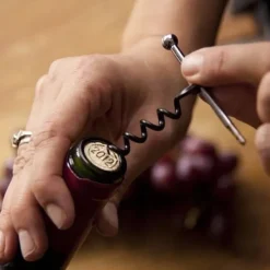 Korkskruvar-Öppnare - Mini - Rostfritt stål - Röd - 6,5 x 0,8 cm - 50 g