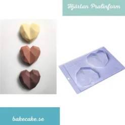 Gelatinformar-Pralinform Hjärta Diamant - Porto Formas 01 - Special 3 Part Mold