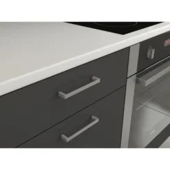 PREGO komplett kök - L 270 cm - Grafitgrå - 210 cm bänkskiva ingår