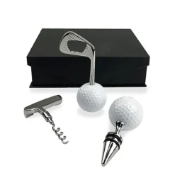 Verktygsset För Drinkar-Presentbox Golftema SET 3 delar Korkskruv Vinkork Flasköppnare