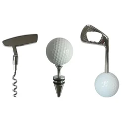 Verktygsset För Drinkar-Presentbox Golftema SET 3 delar Korkskruv Vinkork Flasköppnare