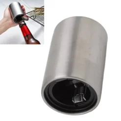 Pressande ölflasköppnare Automatisk flasköppnare i rostfritt stål Press Multifunktionell barflasklockborttagare 3,15x1,97x1,97in 304 rostfritt stål