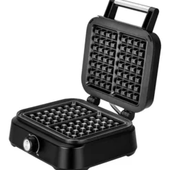 Våffeljärn-Professionell Vaffeljärn för 2 Tjocka Belgiska Vafflor, Non-stick Plåtar MPM MGO-40 1500W Svart 13965