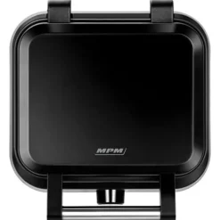 Våffeljärn-Professionell Vaffeljärn för 2 Tjocka Belgiska Vafflor, Non-stick Plåtar MPM MGO-40 1500W Svart 13965