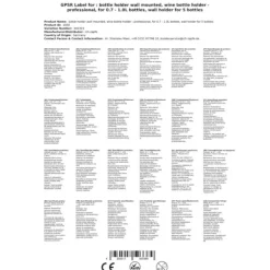 Professionellt Roterbar Flaskeholderför 0,7 - 1,0L flaskor - Roterbar Flaskeholder för 5 flaskor