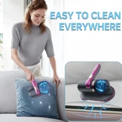 Påslös Handhållen Dammsugare med UV och HEPA-filter, Perfekt för Allergiker