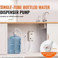 Pump- och vattendispenser för 5-gallon flaskor, automatisk elektrisk dispenser, enkel inloppspump, effektiv vattendispenser