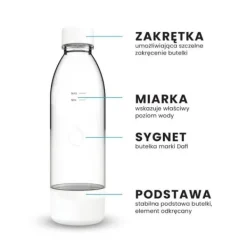 Kolsyremaskin-PushAir 2 flaskor till Dafi 0,7 l kolsyrare vit