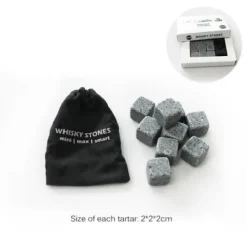 QQ16456-Natural Stapstone Återanvändbar whiskykylare whiskystenar whiskyisbitar Colagne Champag vinöl