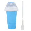 Slushmaskiner-Quick Smoothies Cup Snabbfryst Smoothies Cup Hemlagad Milk Shake Glassmaskin för Family Blue