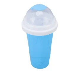 Slushmaskiner-Quick Smoothies Cup Snabbfryst Smoothies Cup Hemlagad Milk Shake Glassmaskin för Family Blue