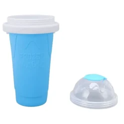 Slushmaskiner-Quick Smoothies Cup Snabbfryst Smoothies Cup Hemlagad Milk Shake Glassmaskin för Family Blue