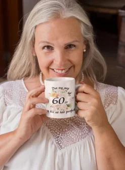 60år födelsedag Mugg + Underlägg paket