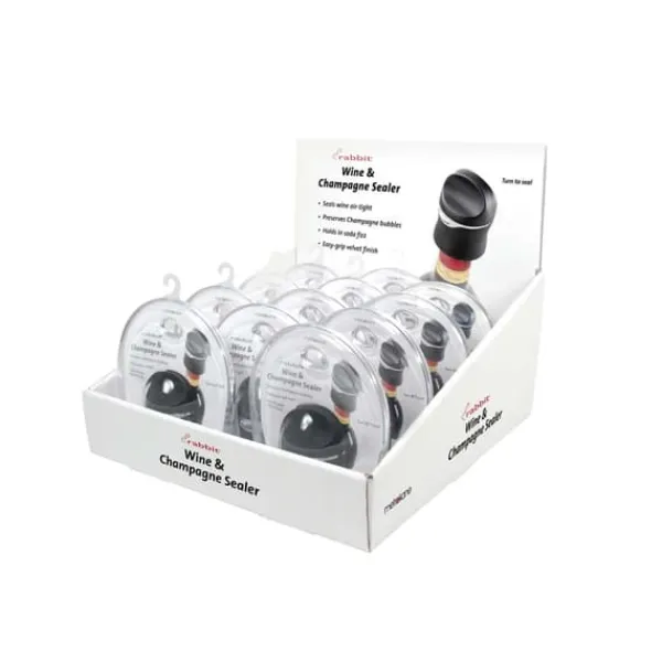 Flaskstopp & Flaskförslutare-Rabbit Vin / Champange förslutare Svart