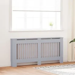 vidaXL Radiatorlock 2 pcs Grå 172 x 19 x 81,5 cm Konstruerat trä