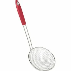 Röd hålslev i rostfritt stål