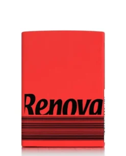 Pappersnäsdukar-Röda premium hygienservetter i Renova-förpackningar 4-lagers 6x10 stycken