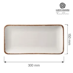 Serveringsfat & Skålar-Rektangulär tallrik Vanilla 300x150 mm (4 st)