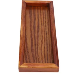 Serveringsfat & Skålar-Rektangulärt Trä Tefat Serveringsbord Tallrik Snacks Matförvaringsskål för Hotellhem (20*8cm)