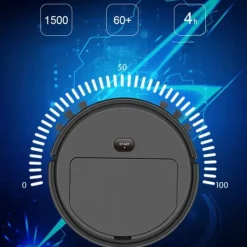 Robotdammsugare-Renare robot Svart Mycket effektiv dammsugning Smart navigering Bokning Tidsinställning Sotning Mopping Robot för hemmet