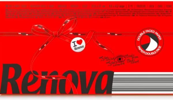 Renova Avtagbara vävnader Röd 80st