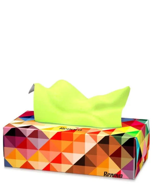 Renova Avtagbara vävnader Grön-Rosa 80st