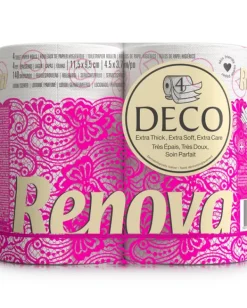 Toalettpapper-Renova Deco Vit Doft Toalettpapper 4-lagers 140 ark 4 rullar