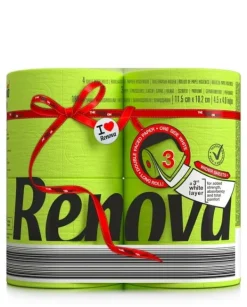 Toalettpapper-Renova Lime Toalettpapper Doftande 20,7 m 3-lagers 180 ark 4 rullar