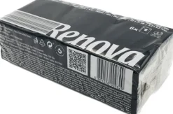 Renova Premium svarta hygienvåtservetter i 4-lagersförpackningar med 6x7 stycken