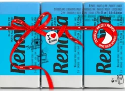 Renova Röda etiketter blå näsdukar 6x9 st