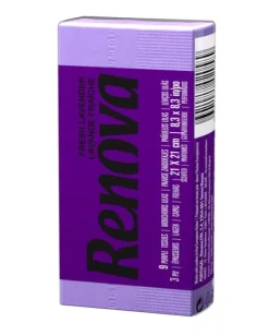 Pappersnäsdukar-Renova Röda etiketter lila näsdukar 6x9 st